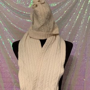 Cable knit hat and scarf